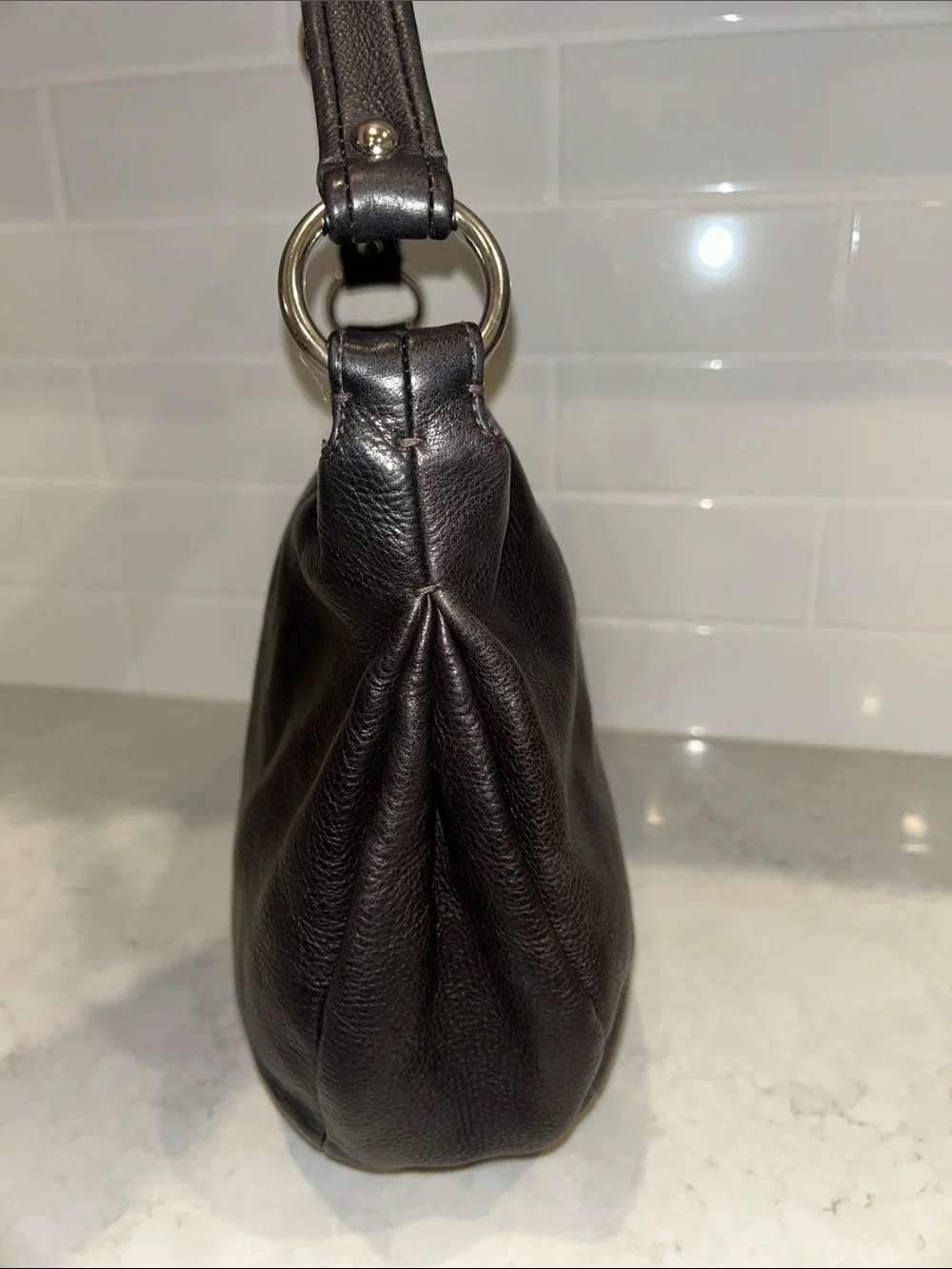 COACH 13655 Ali Hobo black leather shoulder bag